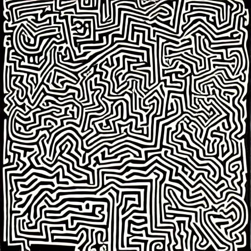 Image similar to Vietnamese wilderness by Keith Haring.