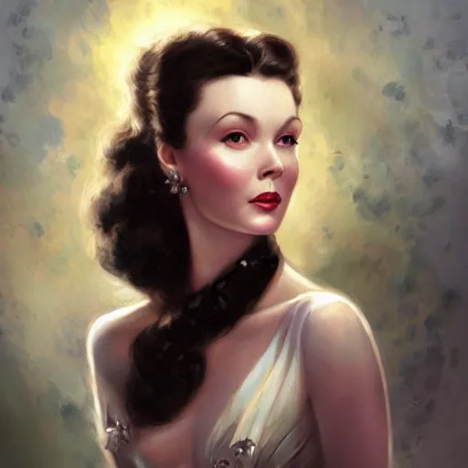 Prompt: a portrait of vivien leigh by charlie bowater and anna dittmann and gil elvgren.