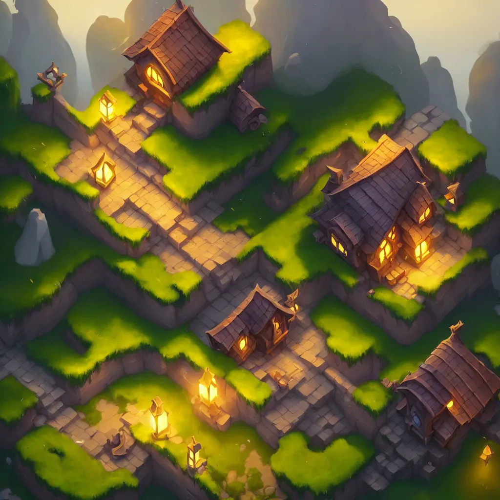 Prompt: [ important ] isometric house asset from dofus with white background [ / important ], dofus art, deiv calviz, natural light, elegant, intricate, fantasy, atmospheric lighting, by greg rutkowski, hearthstone splash art, hd wallpaper, ultra high details, cinematic composition