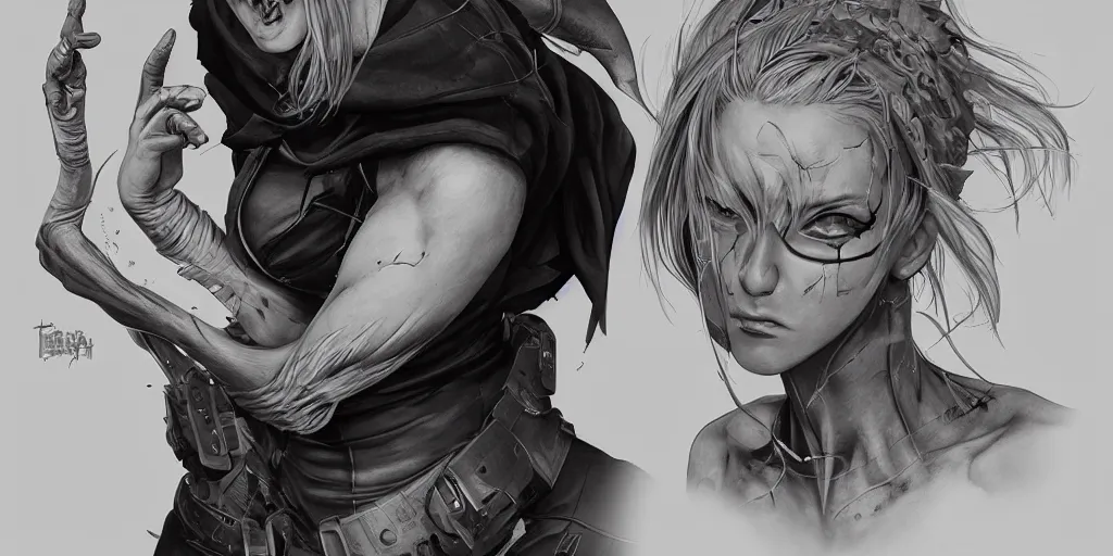 Prompt: noi from dorohedoro, beautiful portrait, anatomically correct, inspiring, artstation, 8 k, hd, art by artgerm