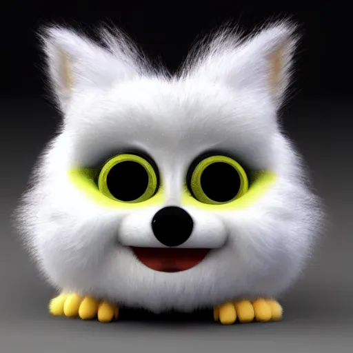 Prompt: concept art of a furby corgi toy, 3 d render, extremely detailed and lifelike, hyperrealistic