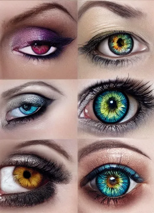 Image similar to portrait of a stunningly beautiful eye, all styles combined and multiplied