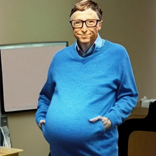 Prompt: pregnant bill gates