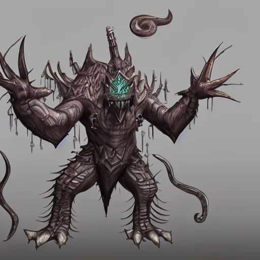 Prompt: highly detailed concept art for a Runescape high level boss monster