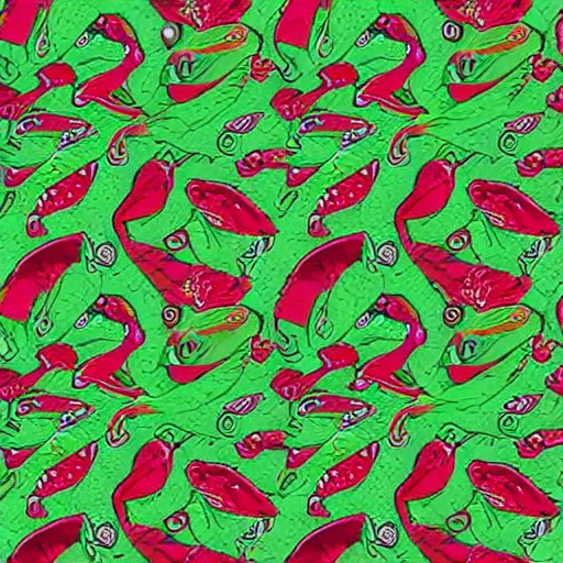 Image similar to repeating fabric pattern of a frog