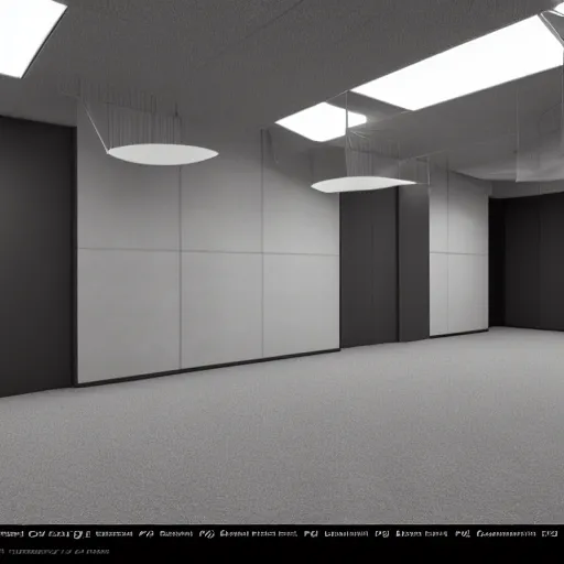 Prompt: office backrooms render, blender,