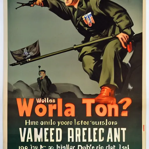 Image similar to a World War II propaganda poster for arch Linux