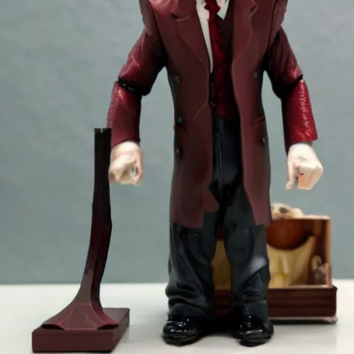 Image similar to carl jung cosplay sigmund freud, carl jung, stop motion vinyl action figure, plastic, toy, butcher billy style