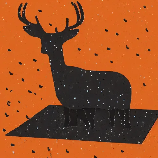 Image similar to deer playing guitar in the style of tatsuro kiuchi