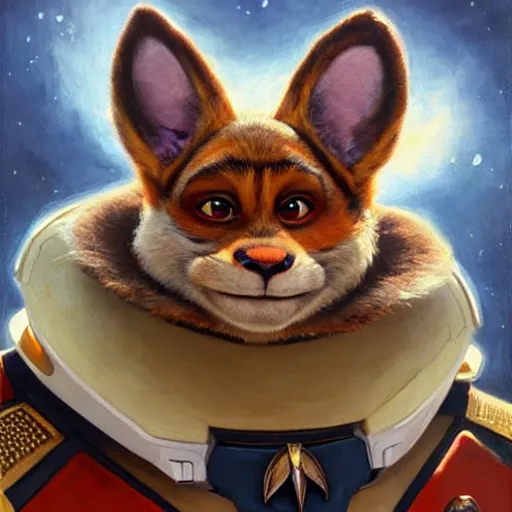 Prompt: a portrait of a crab in a starfleet uniform star trek chief engineer. zootopia fursona furaffinity furry art detailed face highly detailed painting by gaston bussiere craig mullins jc leyendecker gustav klimt artgerm greg rutkowski furry