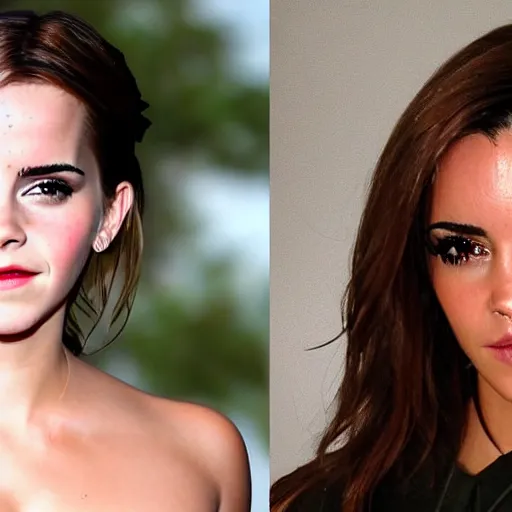 Image similar to emma watson mixed with kim kardashian