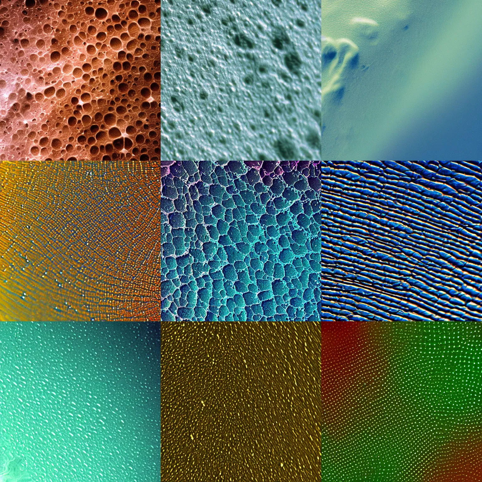 Prompt: nasa photograph of macro shot of skin surface