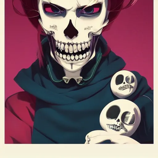 Image similar to anime skull portrait woman balloons, the simpsons, elegant, highly detailed, hard shadows and strong rim light, art by jc leyendecker and atey ghailan and sachin teng