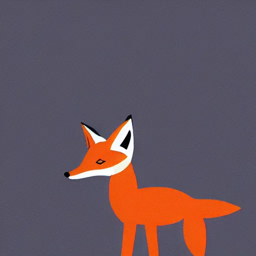 Prompt: a fox in the style of here to slay, digital art