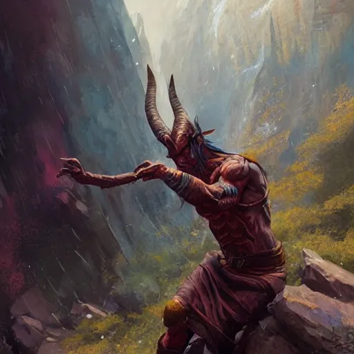 Prompt: basilisk turning elf warrior to stone, colorful, vivid, painting, by greg rutkowski