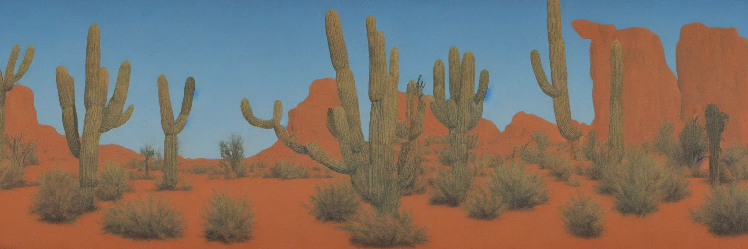 Prompt: arizona native american indian reservation desert painting magritte