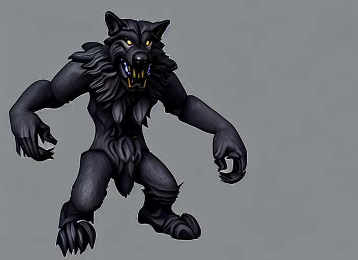 Image similar to werewolf, stylized stl fantasy miniature, 3 d render, activision blizzard style, hearthstone style