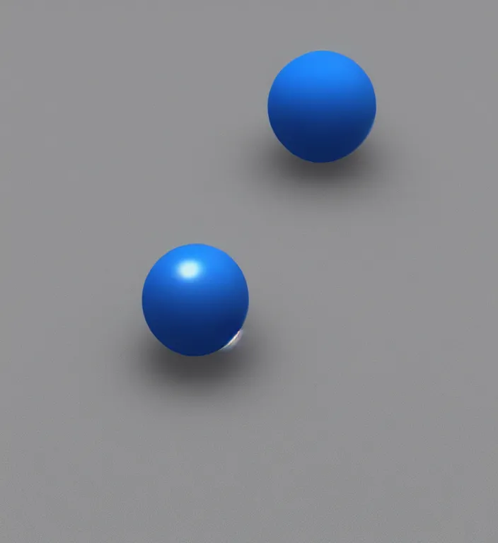 Image similar to a blue ball on a table + specular highlights, ambient occlusion, global illumination, bump map, reflective, caustics, refractive, unreal engine 5