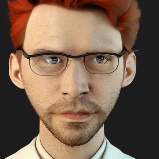 Image similar to Dr. Rusty Venture in real life with a reddish-brown chin strap goatee, realistic, very realistic, hyperrealistic, highly detailed, very detailed, extremely detailed, detailed, digital art, oil painting, trending on artstation, headshot and bodyshot, detailed face, very detailed face, extremely detailed face, HD Quality, 8k resolution