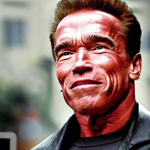 Image similar to arnold schwarzenegger as a catgirl, photograph, instagram, facebook