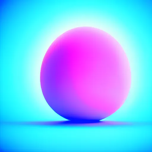 Image similar to 3 d render of a blob of light blue and pink on a white background, blender, pastel colors, minimalistic