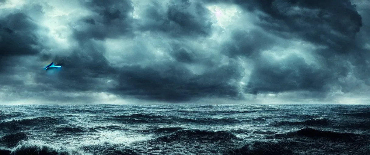 Prompt: ocean monster stormy dramatic lighting cinematic establishing shot extremely high detail foto realistic cinematic lighting post processed