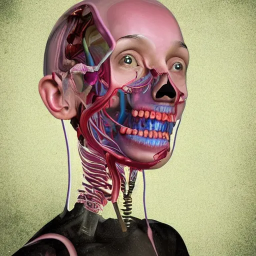 Image similar to an evolved human with new organs to thrive in the future ( body horror ), award winning digital art realistic