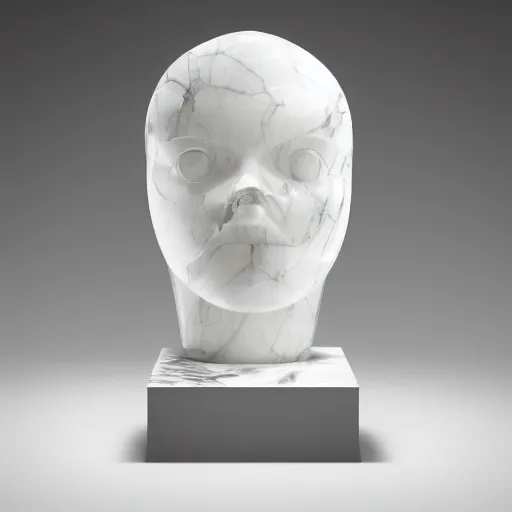 Image similar to light mask, marble, detailed, 8k, glowing