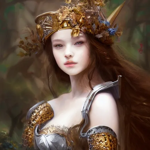 Prompt: A masterpiece ultrarealistic ultradetailed portrait of a Incredibly beautiful angel armored princess knight with Iron mask. baroque renaissance girl in the forest. medium shot, intricate, elegant, highly detailed. trending on artstation, digital art, by Stanley Artgerm Lau, WLOP, Rossdraws, James Jean, Andrei Riabovitchev, Marc Simonetti, Yoshitaka Amano. background by James Jean and Gustav Klimt, light by Julie Bell, 4k, porcelain skin. BY ZDIZISLAW BEKSINSKI Cinematic concept art Greg Rutkowski.