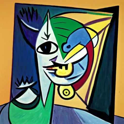 Prompt: Picasso painting of a Pokémon