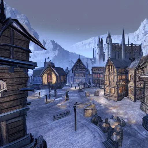 Prompt: Trondheim in skyrim