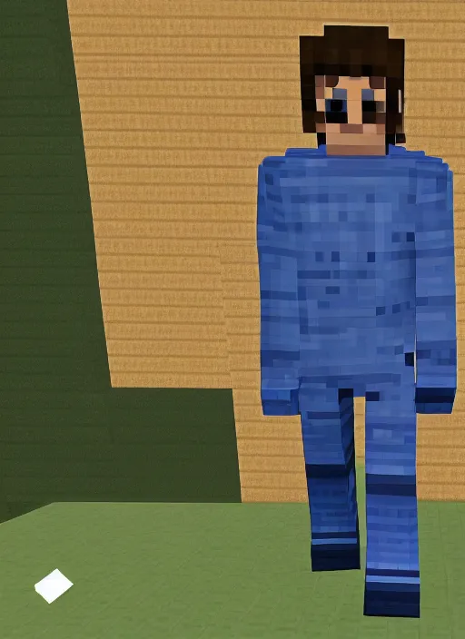 Prompt: anton chigurh in minecraft