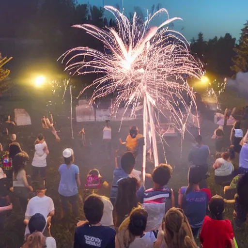 Prompt: aerial marshmallow explosions, marshmallow fireworks