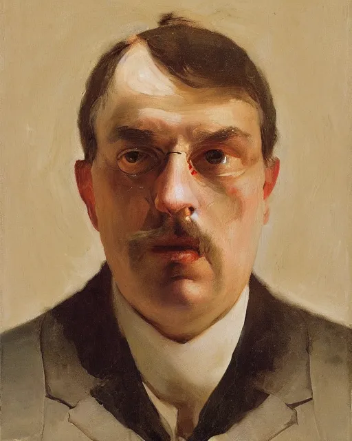 Image similar to painterly portrait, william fitchner, impasto, fantasy, chuck close:7, carl spitzweg:7, cinematic light, full face, symmetrical face