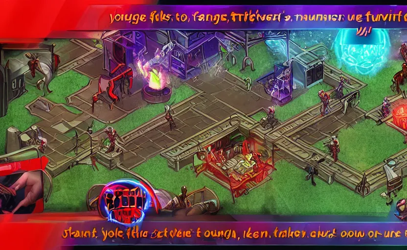 Prompt: stranger things vecna's mind flayer farming mobile game screenshot gameloft