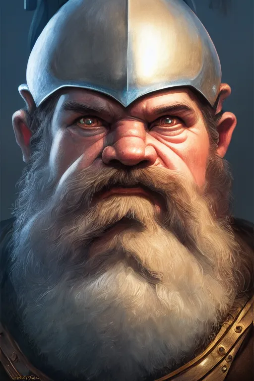 Prompt: dwarf knight portrait, highly detailed, d & d, fantasy, highly detailed, digital painting, trending on artstation, concept art, sharp focus, illustration, global illumination, ray tracing, realistic shaded, art by artgerm and greg rutkowski and fuji choko and viktoria gavrilenko and hoang lap