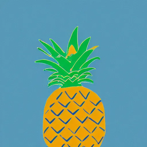 Prompt: a pineapple colored with colors of the trans flag 🏳⚧🍍