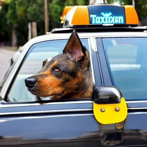Image similar to Photo from NYTimes story - many are wondering if dogs should be allowed to drive taxis