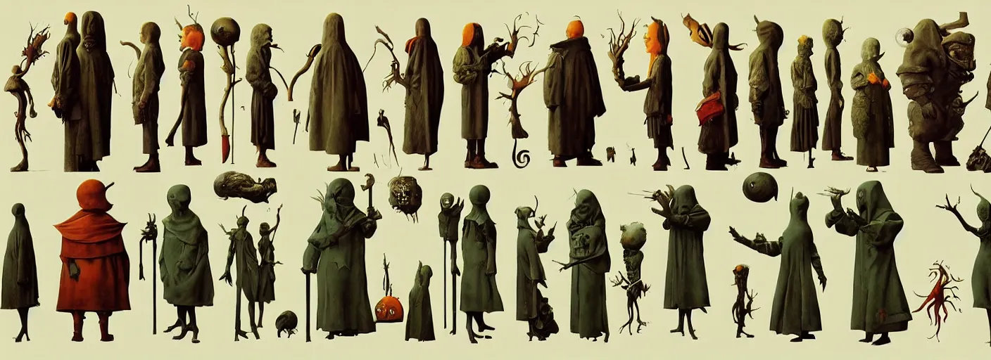 Image similar to full - body surreal rpg character concept art anatomy, very coherent and colorful high contrast masterpiece by norman rockwell franz sedlacek hieronymus bosch dean ellis simon stalenhag rene magritte gediminas pranckevicius, dark shadows, sunny day, hard lighting, reference sheet white background