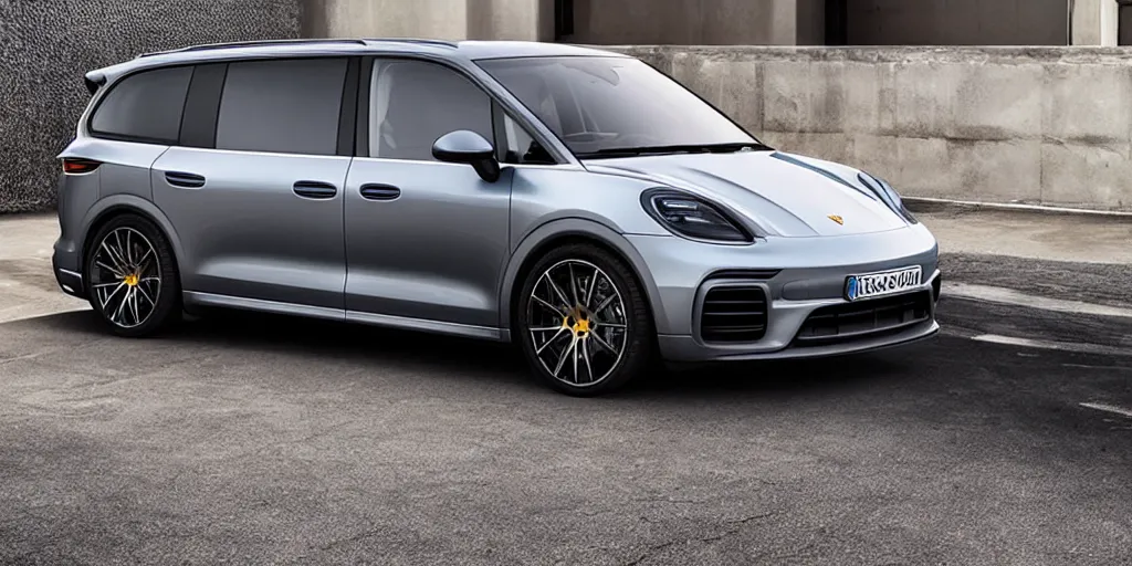 Image similar to “2021 Porsche Minivan, ultra realistic, 4K, high detail”