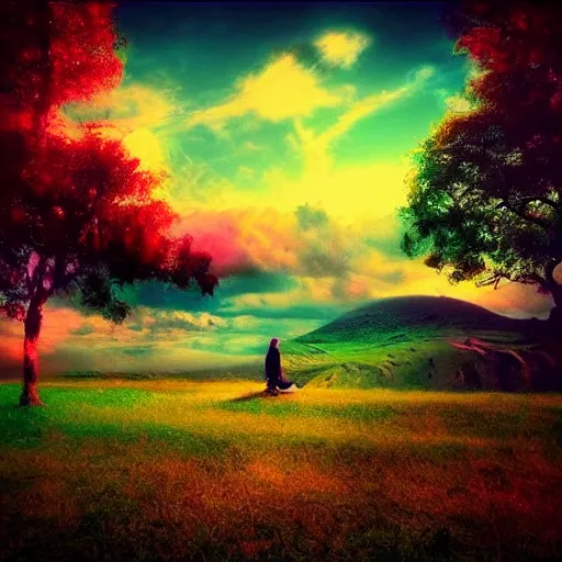 Prompt: dream of a dream dreaming dreams, dreamy view, dreamy atmosphere, dreamy lighting, dreaming colors, dreamy landscape, intense dreamy feeling