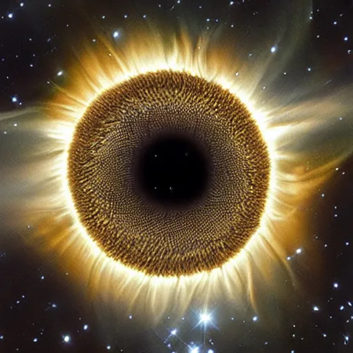 Image similar to 'Black Hole Blackhole Sunflower' Hubble Telescope image