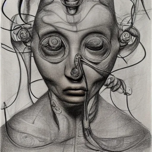 Image similar to a drawing by Hans Bellmer, highly detailed