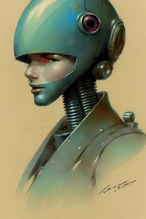 Image similar to ( ( ( ( ( 1 9 5 0 s retro future robot android ai movie character. muted colors. ) ) ) ) ) by jean - baptiste monge!!!!!!!!!!!!!!!!!!!!!!!!!!!!!!