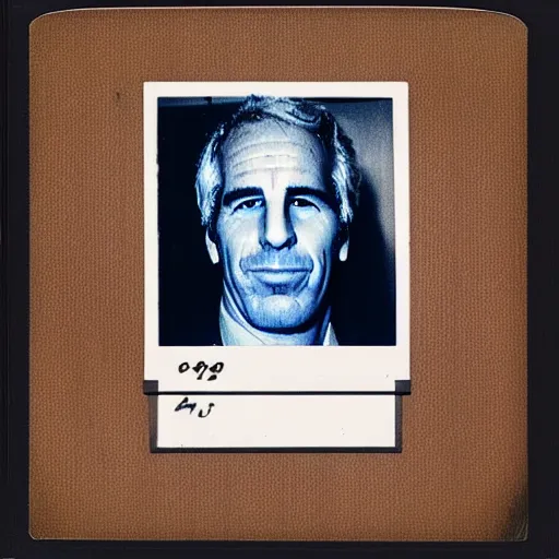 Prompt: polaroid photo of jeffrey epstein playing guitar, flash photography,