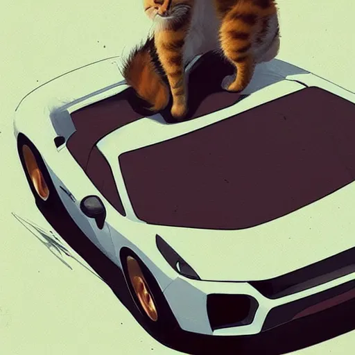 Prompt: 🏎️🐈 ,Greg rutkowski, Trending artstation, cinematográfica, digital Art