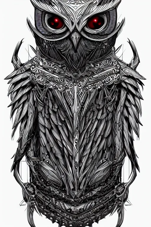 Image similar to evil owl monster, symmetrical, highly detailed, digital art, sharp focus, trending on art station