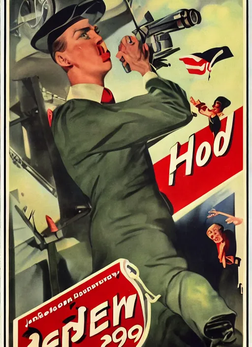 Prompt: Jerma985 is rapidly approaching your location, 1940s scare tactic propaganda art