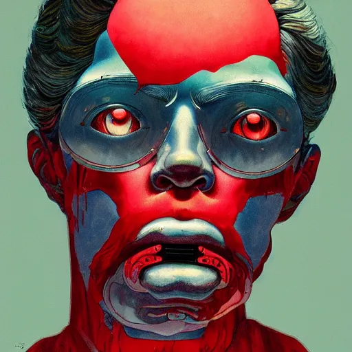 Image similar to prompt : soviet doomer portrait soft light painted by james jean and katsuhiro otomo and erik jones, inspired by akira anime, smooth face feature, intricate oil painting, high detail illustration, sharp high detail, manga and anime 1 9 9 9