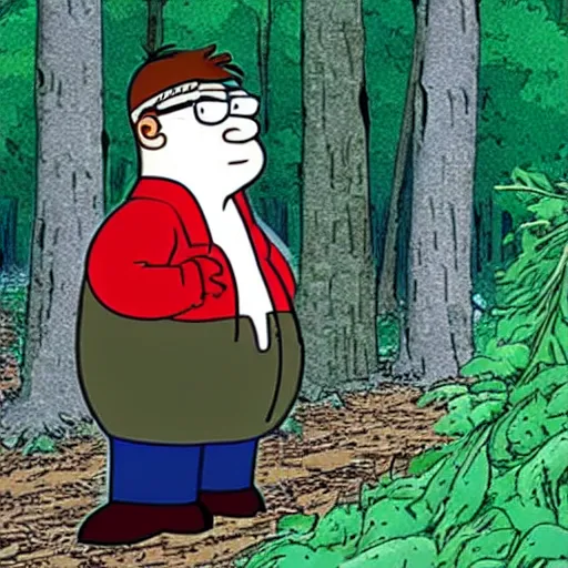 Image similar to Peter Griffin in the blair witch project (1999)